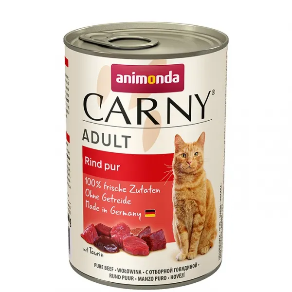 Animonda Carny Adult Pure beef  - Консерва за котки говеждо месо, 2 броя х 800 гр.