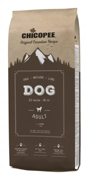 Chicopee Pro-Nature-Line-Храна за кучета над 12 месеца с пиле,оптимално и нежно храносмилане 20 кг.
