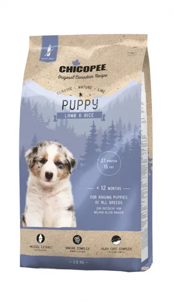 Chicopee Classic Nature Puppy-Храна за кучета под 12 месеца с агне и ориз 2кг.
