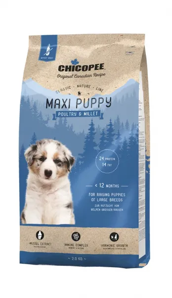 Chicopee Classic Nature Puppy Maxi-Храна за кучета за едри породи под 18 месеца с птиче и просо 15 кг.