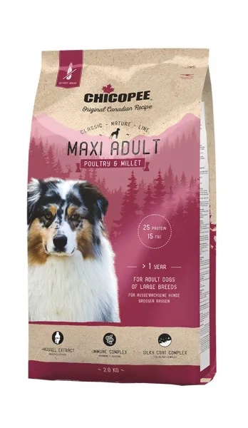 Chicopee Classic Nature Adult Maxi-Храна за кучета,за едри породи над 18 месеца с птиче и сорго 15 кг.