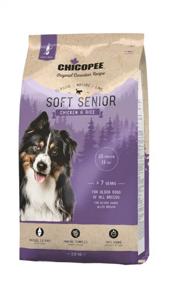 Chicopee Classic Nature Soft Senior-Храна за кучета,мека, полувлажна за над 7 години с пиле и ориз 2 кг. 1