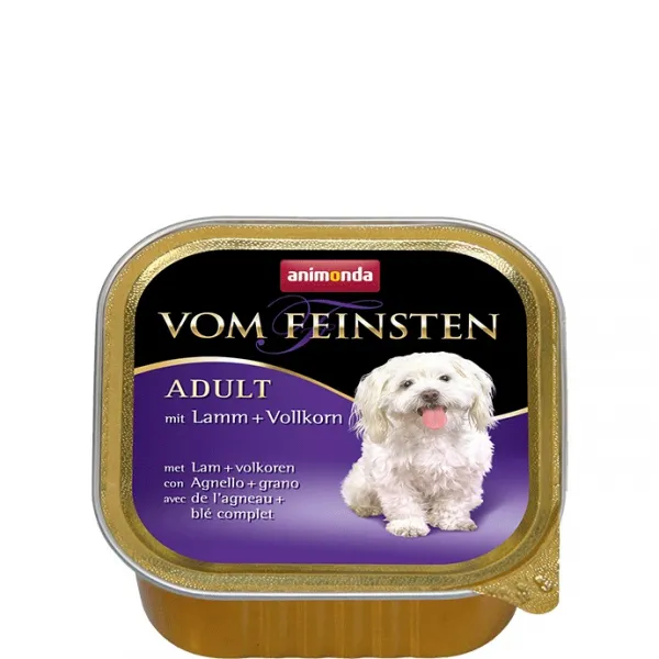 Animonda Vom Feinsten with Lamb Whole Grain -Здравословен кучешки пастет с агнешко месо и пшеница, за кучета над 1 година,4 броя х 150 гр.