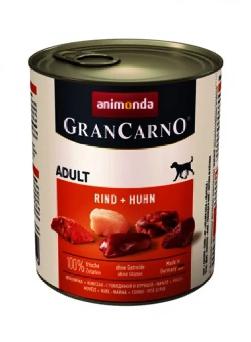 Animonda GranCarno Original Adult with Beef and Chicken -Консервирана храна за израснали кучета с телешко и пилешко месо, 3 броя х 400 гр.