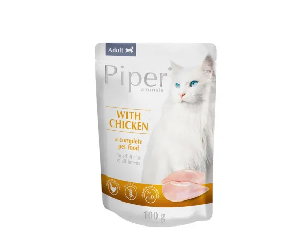 Piper Cat Chicken -Котешки пауч с пилешко месо,без зърно,5 броя х 100 гр.