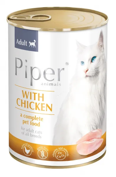 Piper Cat Chicken -Котешки пауч с пилешко месо за подрастващи ,3 броя х 400 гр.