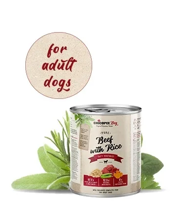 Chicopee Adult Beef with Rice - Консервирана храна за израснали кучета с говеждо месо и ориз, 3 броя х 400 гр.