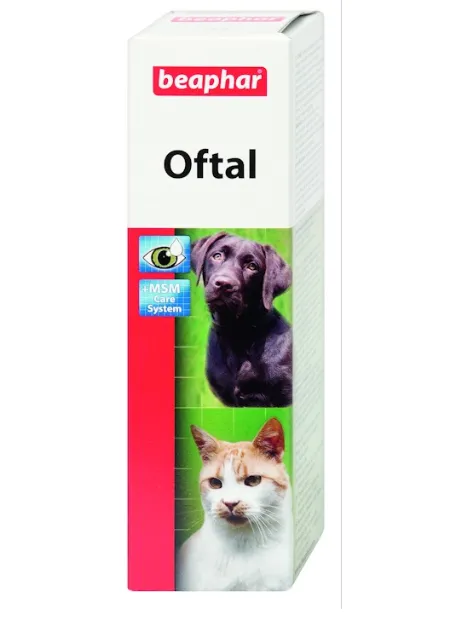 Beaphar Oftal-Капки за почистване на очи , за кучета и котки 50 мл.
