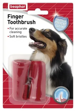 Beaphar - Четка за зъби за кучета напръстник 2 броя