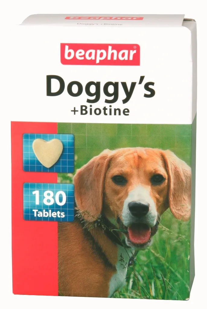 Beaphar Doggys Biotine - Витаминно лакомство,сърчица с биотин, за кучета, 3 пакета х 75 бр.