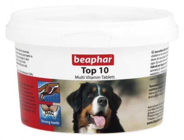 Beaphar TOP 10 Multi Vitamin Tabs -Витамини, минерали и микроелементи,за кучета 180 броя