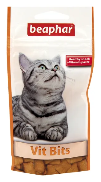 Beaphar Vit Bits – Хапки с мултивитаминна паста за котки, 3 броя х 35 гр.
