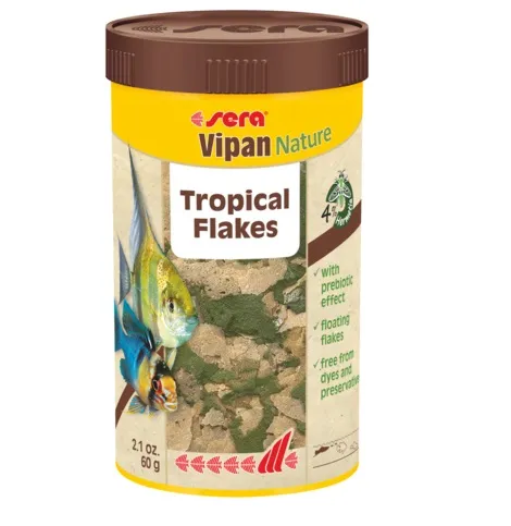 Sera Vipan Nature  - Храна за всички видове рибки без оцветители и консерванти 12 гр.