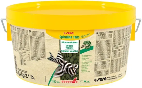 Sera Spirulina Tabs Nature-Храна за растителноядни рибки 2150 таблетки 1.4 кг. 1