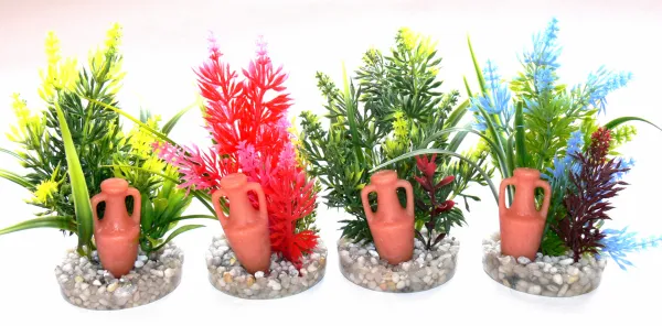 Sydeco -Растение Amfora Large за аквариум , различни цветове 11 см.