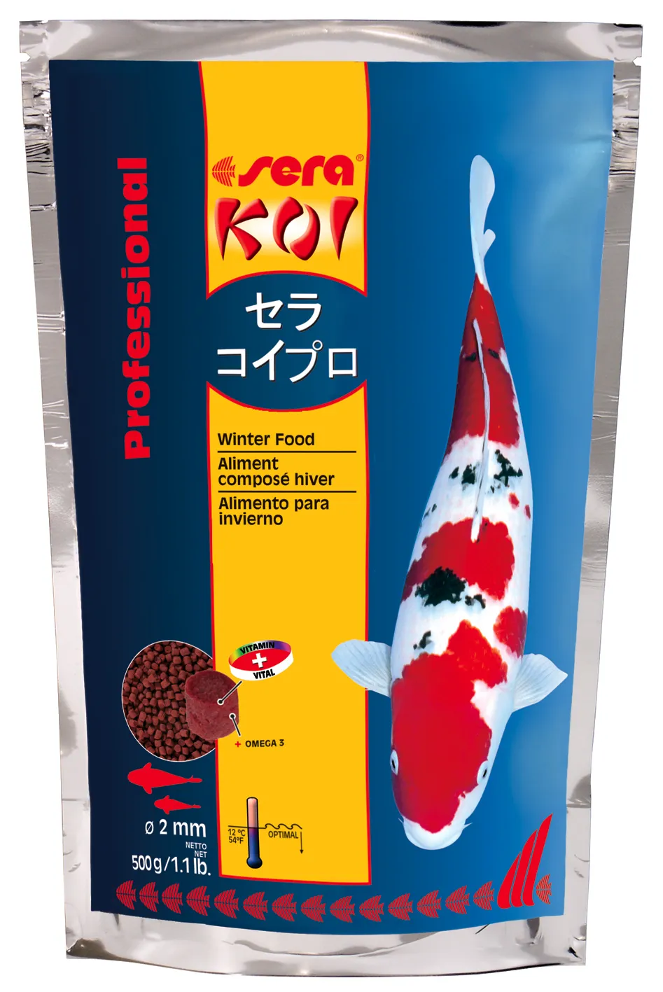 Sera koi Professional winter food-Храна за риби за хранене при температури под 12 градуса 500 гр.