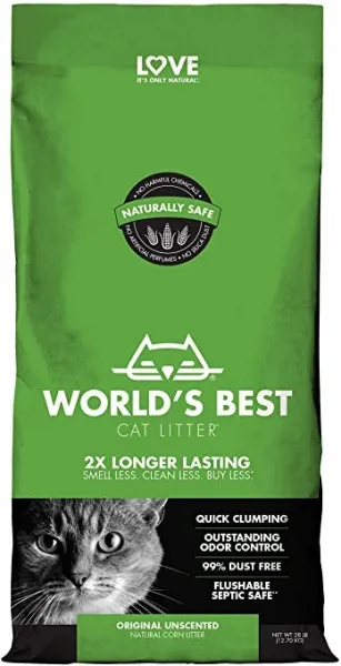 World's Best Cat Litter™- Най-добрата котешка тоалетна за дома 3.18 кг.  1