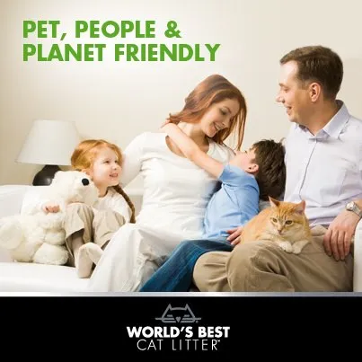 World's Best Cat Litter™- Най-добрата котешка тоалетна за дома 3.18 кг.  2