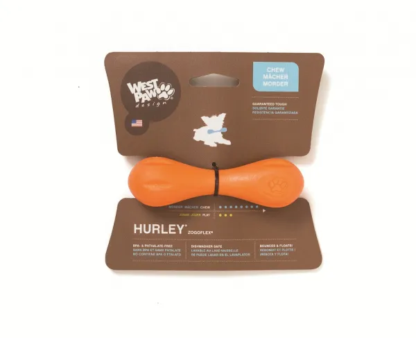 Zogoflex Hurley - Кокал-играчка за кучета, които обичат да дъвчат и донасят 11 см, оранжев 1