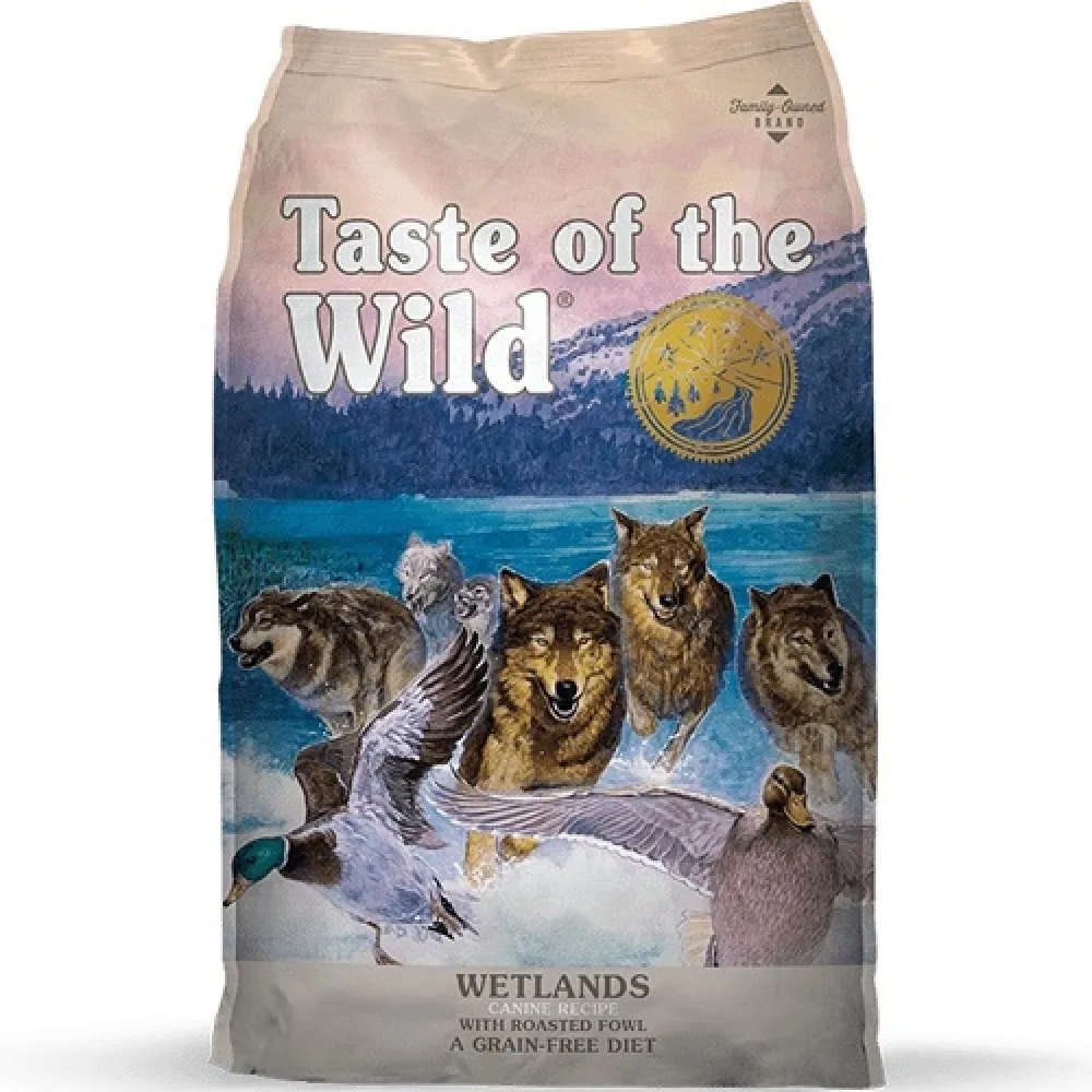 Diamond Taste of the Wild Wetlands Canine Recipe-Суха храна за израснали кучета с микс от три птичи меса 12,2 кг.