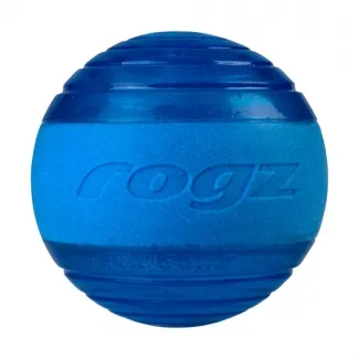 Rogz Squeekz - Кучешка играчка гумена скърцаща топка 6.4 см. синя
