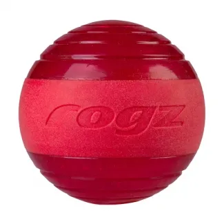 Rogz Squeekz - Кучешка играчка гумена скърцаща топка 6.4 см. червена