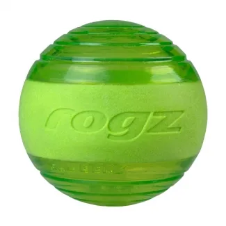 Rogz Squeekz - Кучешка играчка гумена скърцаща топка 6.4 см. зелен