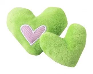 Rogz Catnip heart - Котешка плюшена играчка сърце с катнип , зелена