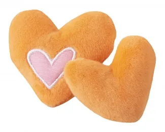 Rogz Catnip heart - Котешка плюшена играчка сърце с катнип , оранжева