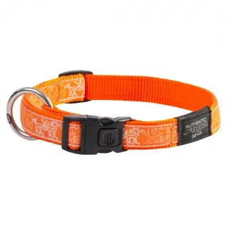Rogz Fancy Dress Collar Medium - Нашийник за кучета с картинки 16мм/-26-40 см. оранжев