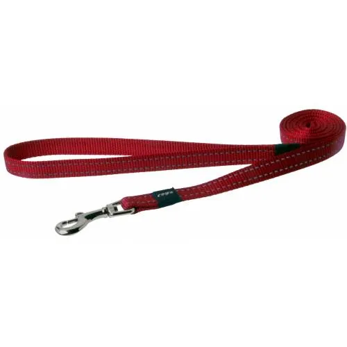 Rogz leash lead Large - Светлоотразителен повод за кучета - 2.0 см./ 1.4 метра червен