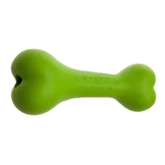 Rogz Da-Bone Medium - Кучешки кокал за дъвчене с дупка за лакомство 14 см. зелен