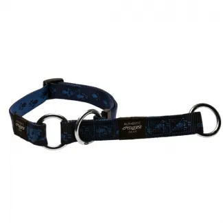 Rogz Alpinist Web Half-Check Collar Large - Нашийник тип душач за кучета 20мм/-34-56 см. син