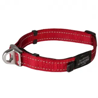 Rogz Safety Collar Quick Release Magnetic Collar L -Магнитен светлоотразителен нашийник за кучета 33 - 48 см. / 20 мм. червен
