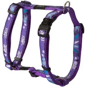 Rogz Fancy Dress Harness Small - Нагръдник за кучета,вратна обиколка от 20 до 34 см и гръдна от 23 до 37 см. лилава гора