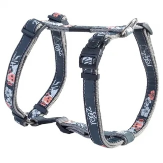 Rogz Fancy Dress Harness Small -Нагръдник за кучета,на цветя, с вратна обиколка от 20 до 34см. и гръдна от 23 до 37 см. черен