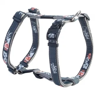 Rogz Fancy Dress Harness Medium -Нагръдник за кучета с вратна обиколка от 28 до 46см. и гръдна от 32 до 52 см. черен с цветя