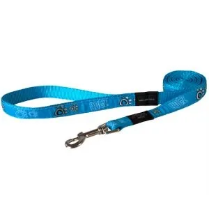 Rogz Fancy Dress Lead XL-Повод за кучета , лапички 25 мм/-1,2 м. тюркоазно синьо