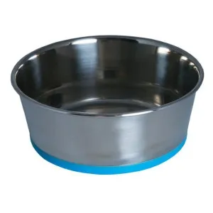 Rogz Slurp Stainless Steel Bowl for Dog Medium -Купа за вода и храна ,за кучета oт неръждаема стомана 1050 мл. синьо дъно