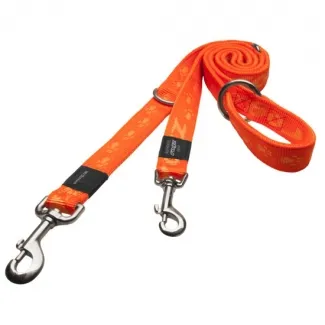 Rogz Alpinist Multi-Purpose Lead Large - Мултифункционален повод за две или едно куче 20мм/-1-1,6м оранжев