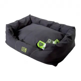 Rogz Lime Juice Hearts S - Легло за кучета и котки 56/35/22 см. черно-зелено със сърчица