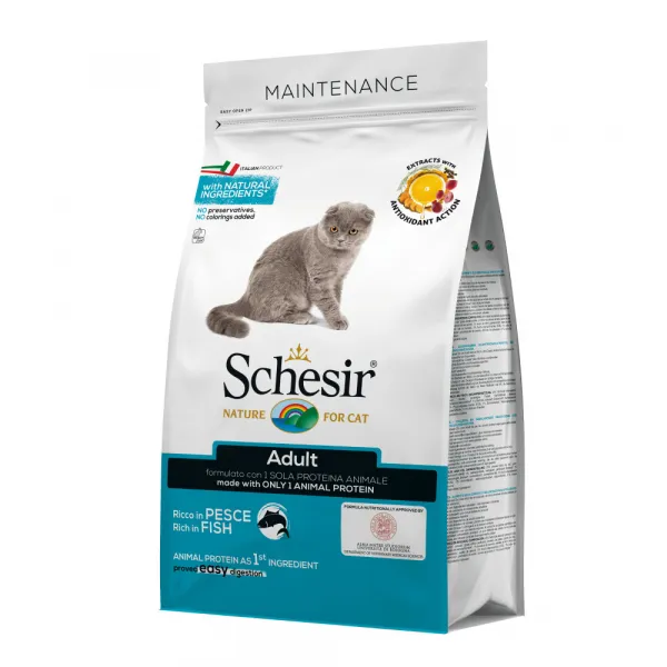 Schesir Cat Maintenance with Fish -Суха храна за израснали котки с риба 400 гр.