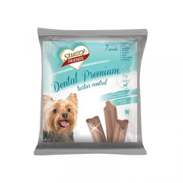 Stuzzy Dental Premium Toy&Small - Лакомство дентални пръчки за израснали кучета от мини и малки породи, 4 броя х 110 гр.