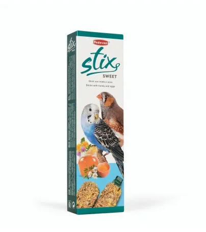 Padovan Stix sweet cocorite ed esotici - Допълваща храна за папагали,крекер с мед и яйца 80 гр.