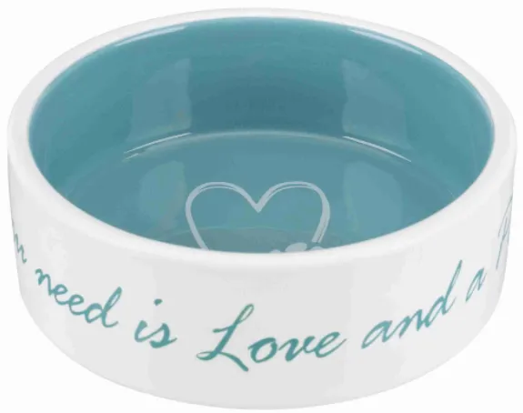 Trixie Ceramic Bowl - Керамична купа за храна и вода за кучета  ø 16 см. 800 мл. бяло-синя