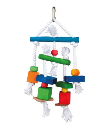 Trixie Colorful Bird Toy -Дървена,шарена играчка за папагали 24 см.