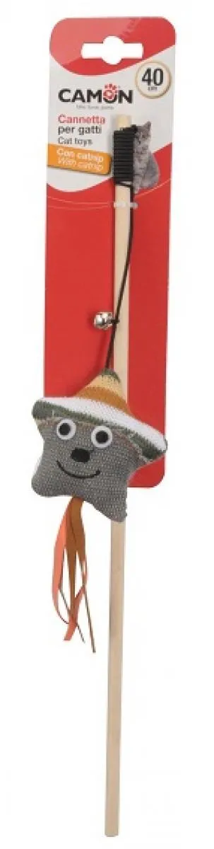 Camon Cat toy with catnip - Fishing rod with star -Котешка играчка въдица със звезда 40 см.