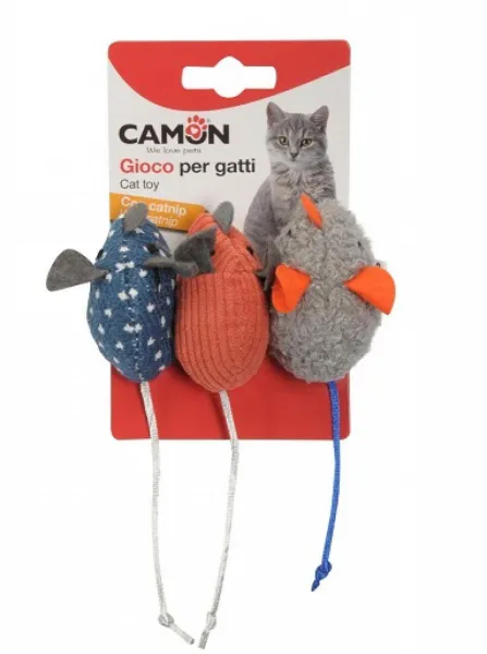 Camon Cat toy with catnip - coloured mice - Забавна котешка играчка - мишлета с коча билка