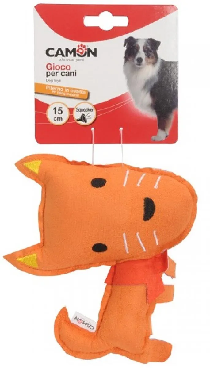Camon Dog toy - fabric animal heads - Забавна кучешка играчка плюшено куче 20 см.