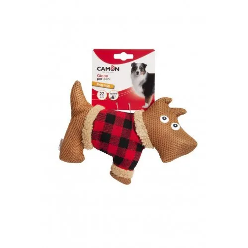 Camon Dog toy - fabric dog - Кучешка играчка - куче с палто 22 см.